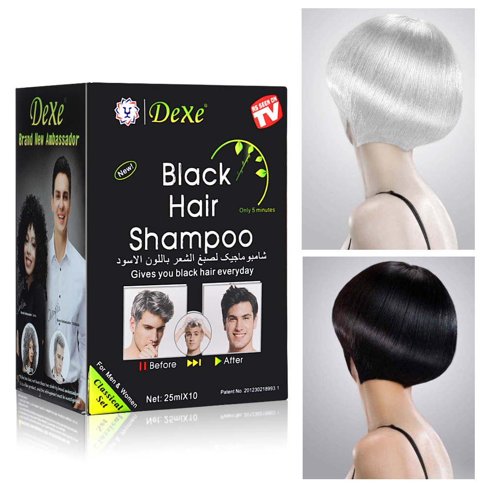 10 Pcs Fast Black Hair Shampoo - Hair Spray Color recension och pris