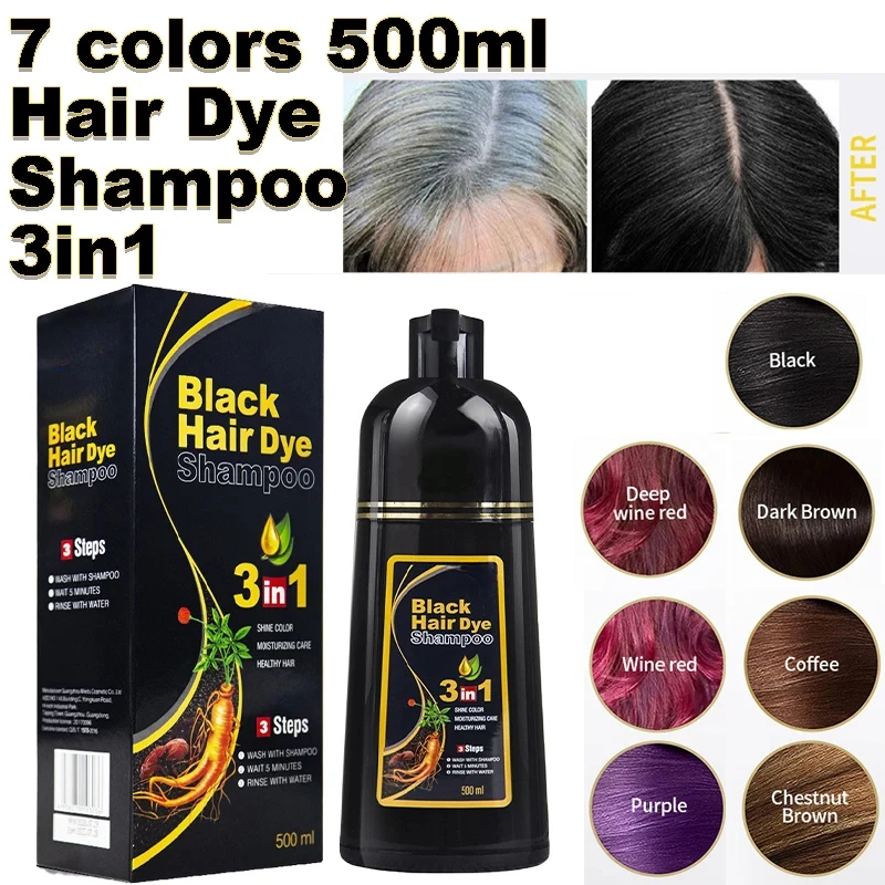 Black Hair Dye Shampoo 3 In 1  - Hair Spray Color recension och pris