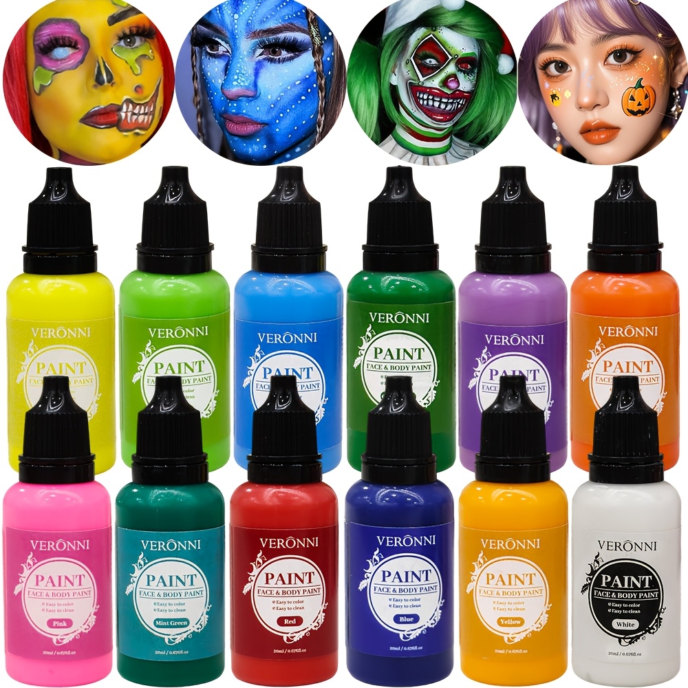 2 Bottles Black & White Face P - Cosplay Prop Paint recension och pris
